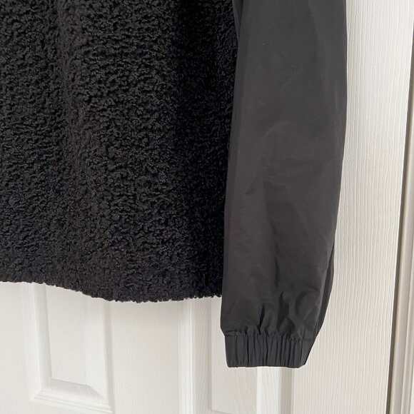 McQ Alexander McQueen Half-Zip Mixed-Media Pullover Track Jacket Black size 46 - Picture 6 of 16